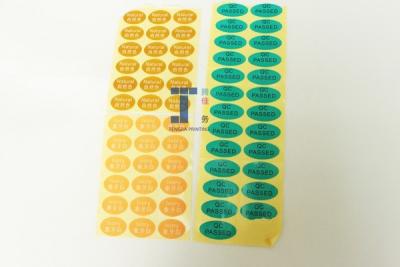 China Glossy  matt laminate Oval Printable Stickers Qc Passed Labels Round for sale