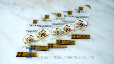 China Rectangle Glossy Printed Transparent Labels On Sheets Eco Friendly for sale