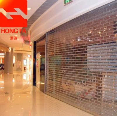 China Shop Hot Sale Electric Clear Polycarbonate Roller Shutter Transparent Rolling Door for sale