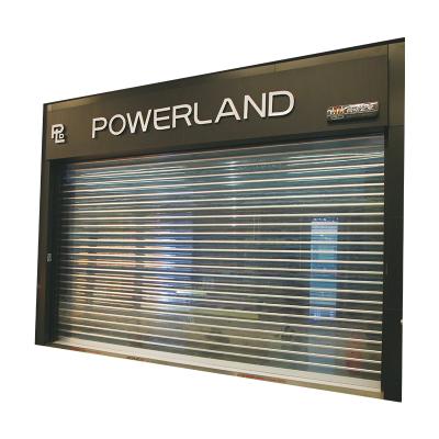 China Transparent Heat Insulation Polycarbonate Security Vertical Roll Up Shutter Door for sale