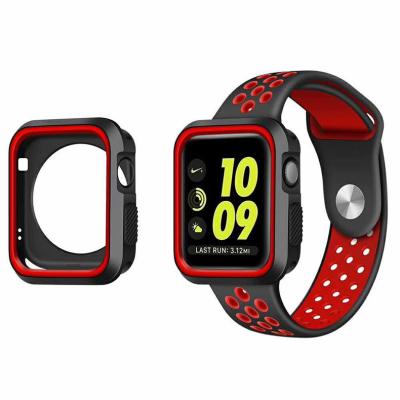 China Silicone Shock-proof Protective Silicone Case Cover For Apple Watch iWatch Series 4/3/2/1Silicone Cases for sale