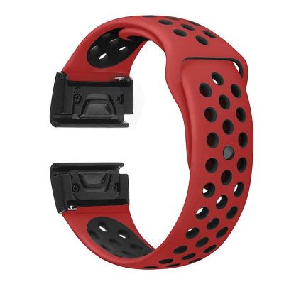 China 26m Quick Release Adjustable Rubber Watch Strap For Garmin Fenix ​​6X Fenix ​​5X Watch Elastic Bands for sale