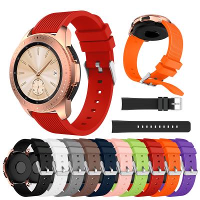 China Wrist 20MM Soft Adjustable Soft Silicone Strap For Samsung Galaxy Watch 42mm Replacement Sport Elastic Band Wristbands for sale