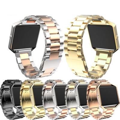 China Premium Stainless Steel Stainless Steel Watch Strap For Fitbit Blaze Smart Watch Band Watch Accessories for sale