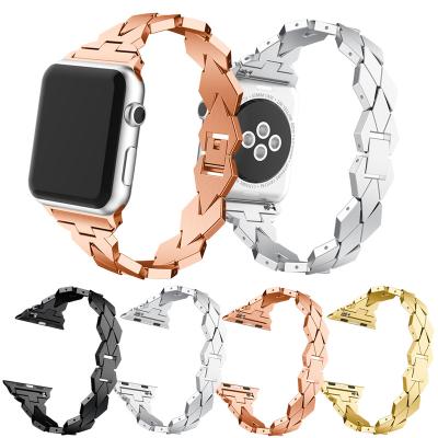 China Fanshion Luxury Rhombic Wrist Band for Apple Watch Metal Strap iWatch Strap 38/42mm for sale