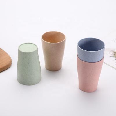 China Sustainable Unbreakable Wheat Straw Cups for Coffee Milk Tea Kitchen Tumbler Cups for Home Parties and Camping Water Mug for sale