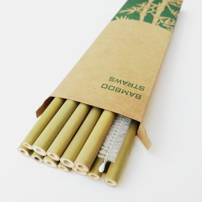 China Wholesale 100% Straw Minimalist Natural Biodegradable Eco Friendly Bar Accessories Organic Drinking, Bamboo Straw for sale