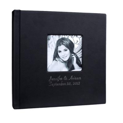 China Leather Leather Cover With Wedding Photo Window Photo Album Printing For Professional Photographers for sale