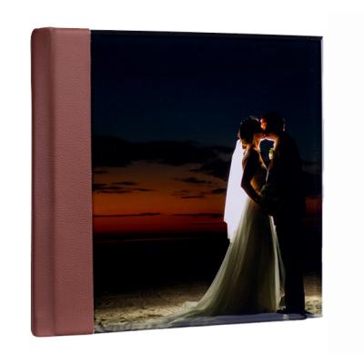 China Wedding gift leather with perspex cover photo albums handmade acrylic cover photo albums for sale