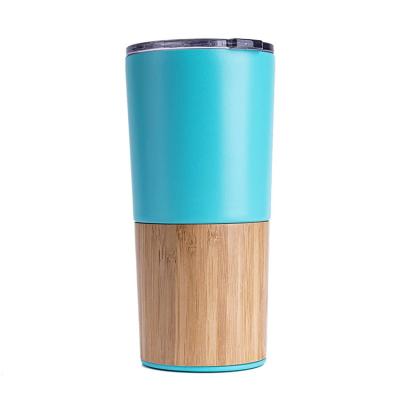 China 2022 Planner Amazon Success Reusable Double Walled Stainless Steel Insulated Bamboo Thermos Flask Coffee Tumbler Bottle 2022 for sale