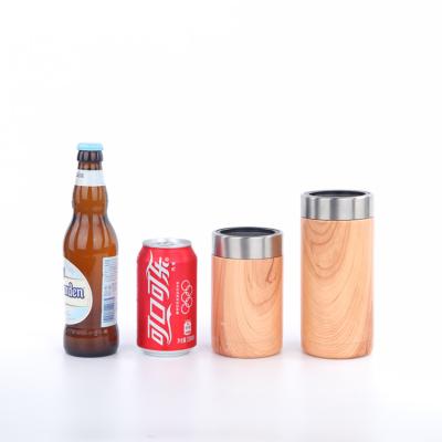 China 12 Ounce Sustainable Vacuum Insulated Double Wall Beer Bottle Stainless Steel Box Cooler Holder Bottle Beer Keeper For Beer for sale