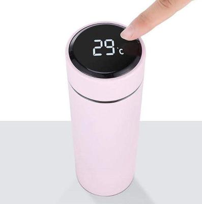 China Novelty Gift Sustainable Vacuum Insulated Water Bottle Thermo Flask Stainless Steel Coffee Mug Temperature Control Show Smart Travel Mug for sale