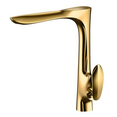 China Single High Hangle Wash Hand Basin Faucet Bathroom Sink Faucet Thermostatic Faucets for sale