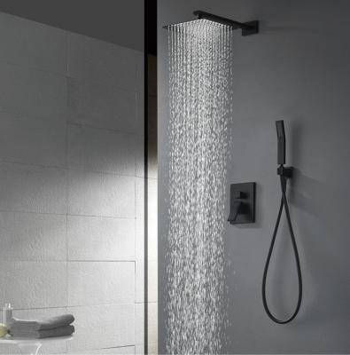 China Without Shower Sliding Bar Bathroom Shower Hot And Cold Mixer In Wall Mounted Concealed Rain Shower Set for sale