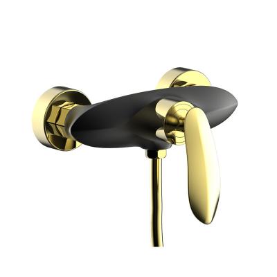 China Newest High End Modern Design Black+Gold Black+Gold Sliding Bar Bathroom Tub Shower Lead Free Silver White Brass Lead Free Faucet for sale