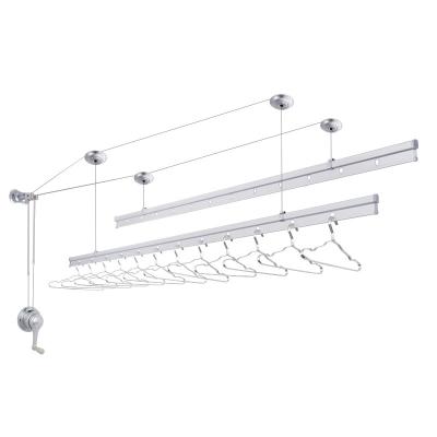 China Newest Modern Economical Metal Adjustable Lifting Aluminum Cloth Hanger for sale