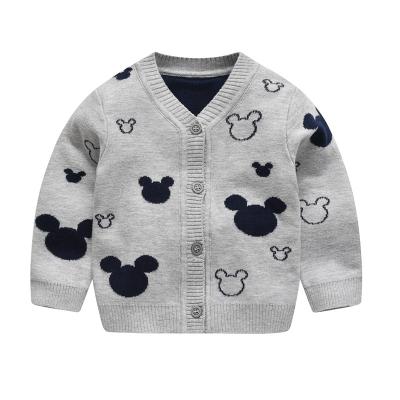 China Anti-Shrink Kids Knitted Sweater Autumn and Winter V-Neck Baby Buttons Cardigans Kids Cotton Custom Cardigans for sale