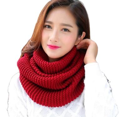 China 2020 Hot Sale Winter Woolen Ladies Knitted Snood Scarf Medium Knitted Infinity Scarf for sale