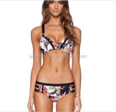 China Women's micro bikini add-2-cups bikini flower swimwear extreme micro breathable thongs erotice for sale