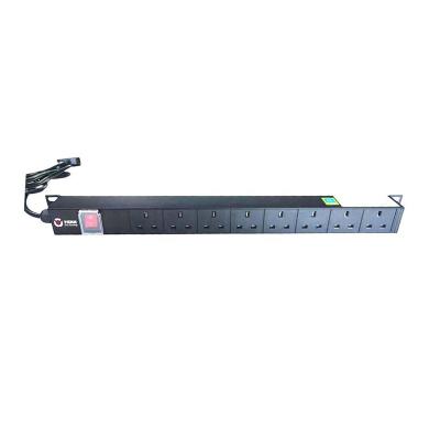 China Aluminum Alloy Rack Mounts Pdu Power Strip Uk Pdu for sale