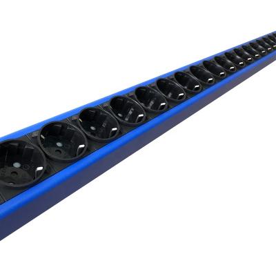 China Aluminum Alloy Intelligent Pdu Aluminium Germany Schuko Socket Customizable Power Strip for sale