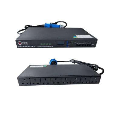 China Aluminum Alloy RS485 Clever Pdu High Power Waterproof Meter Rack Smart Pdu With Smoke Sensor for sale