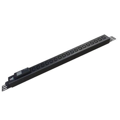 China Aluminum Alloy Ammeter C13 PDU 2022 Hot selling 18 Outlets Basic Rack Power Distribution Equipment  For Computer Center for sale