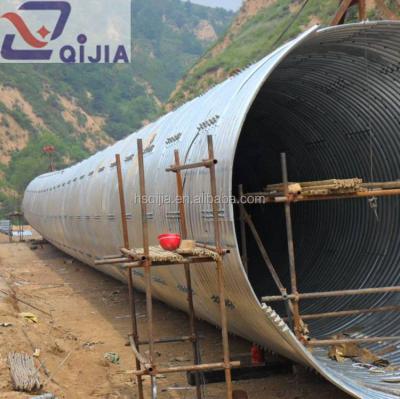 China Structure pipe galvanized steel pipe road culverts tube9 tunnel liner plates plastic liner steel corrugated pipe for sale