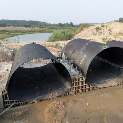 China SS400 Or Q235 Corrugated Steel Arch Culvert , Corrugated Steel Culvert Pipe for sale