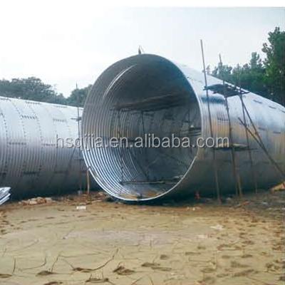 China Structure Pipe Large Diameter Hot Dip Galvanized Corrugated Steel Pipe Price , Corrugated Steel Pipe for sale