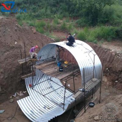 China Structural Pipe Corrugated Steel Plates 4 Pcs Per Ring Large Diameter Culvert Corrugated Steel Pipe for sale