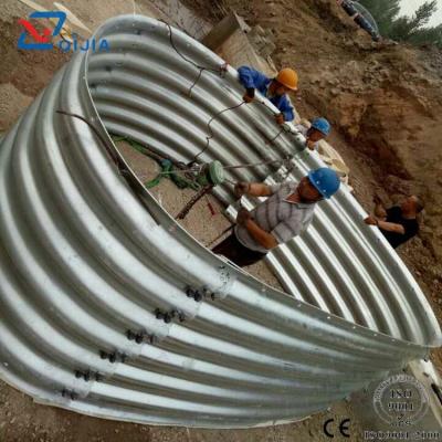 China 15 Years Factory Wholesale Horseshoe Type Structure Pipe Assembled Corrugated Galvanized Steel Pipe Culvert for sale