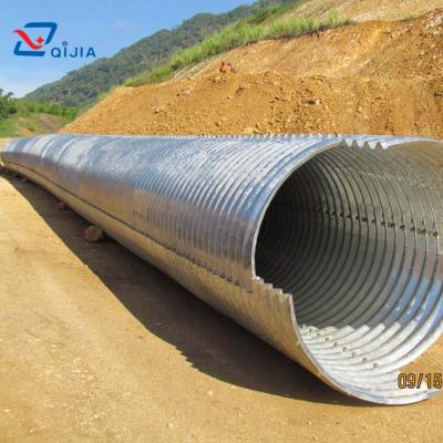 China Structure Pipe Buried Underground Culvert Set Corrugated Steel Pipe Galvanized Culvert for sale