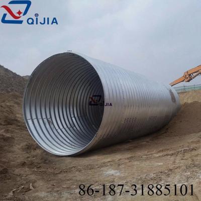 China Road Culvert Bridge Plates Agriculture Irrigation Flanged Stackable Steel Pipe As Road Culvert, Corrugated Steel Road Culvert for sale