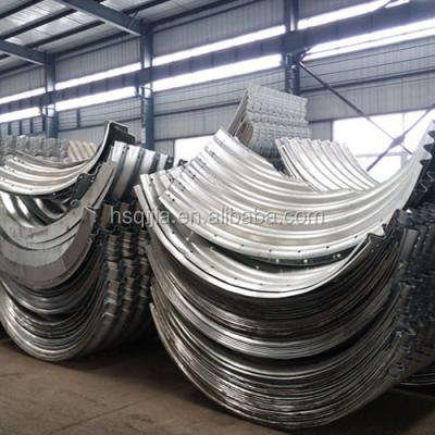 China Bridge Semicircle Galvanized Steel Culvert Use For Road Culvert Reducer Large Diameter Metal Concentric Corrugated Pipe for sale