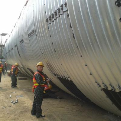 China Structure pipe galvanized corrugated steel culvert pipe for underpasses and small shelter-14 meters in diameter. for sale