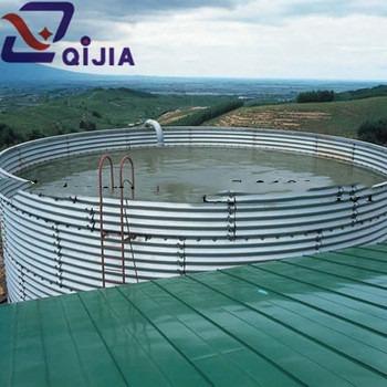 China Structure corrugated steel pipe water tank assemble by corrugated steel plates, 10 meters in diameter. for sale