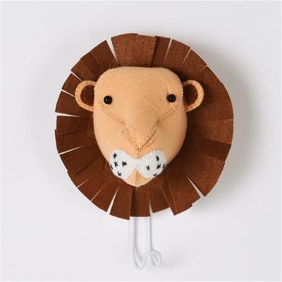 China Gift Hanging Wool Felt Animal Head Giraffe Wall Sticker Decor for sale