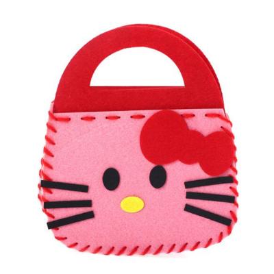 China Early Education 3D Cartoon Animal Series Early Learning Toys DIY Felt Bags For Children for sale