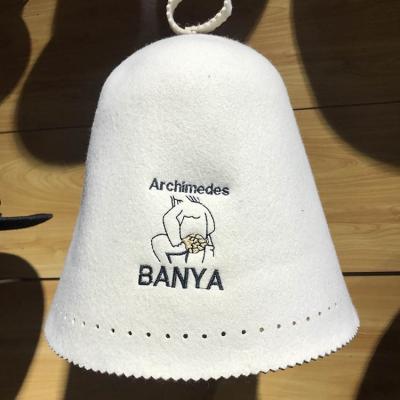 China Character Unisex Sauna Steaming Hat For Bath House Helmet for sale