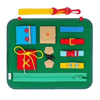 China Montessori Busy Board for Toddlers Felt Toddler Montessori Baby Autism Toys Bear Preschool Kids Educational Portable Todlers Montesdori Wioden Busy Board for sale