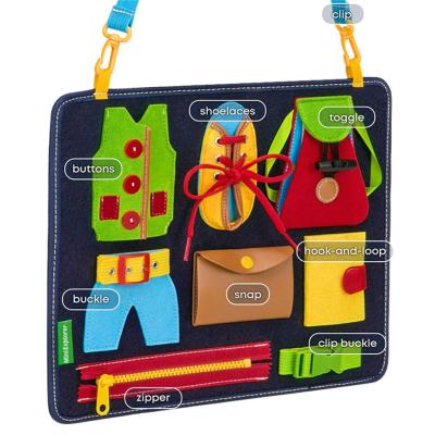 China Montessori Busy Board For Toddlers DIY Toy School Bus Crocodile Details Screw Garden Theme Steering Gifts Wholesale Play Buckles Develop Montessori Busy Board for sale