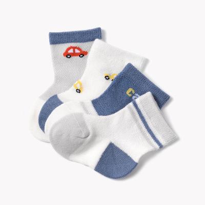 China Cartoon Antibacterial Breathable Hand Stitched Mesh Cute Loose Mouth Nylon BabyCotton Socks for sale