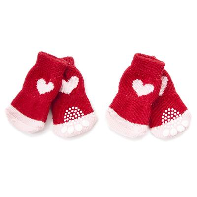 China Sustainable Pet Clothing Floor Wear Anti-Slip Outdoor Cotton Dogs Socks for sale