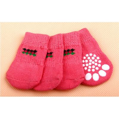 China Paw Protection Durable Anti-Slip Pet Wear Cotton Viable Socks For Pets for sale