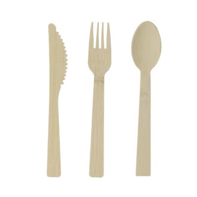 China Wholesale Disposable Chinese Cheap Fork Set Bulk Wooden Spoon Bamboo Cutlery Customized for sale