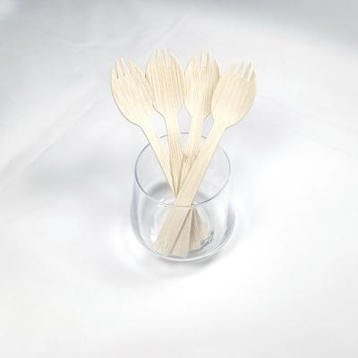 China High Quality Disposable Eco-friendly Biodegradable Portable Dessert Fork Cheap Dismountable Bamboo Spoon for sale