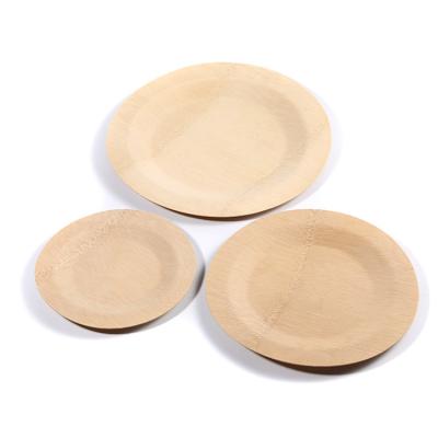 China 100% Wooden Disposable Fruit Dish Eco-Friendly Disposable Disposable Dish Outlet Factory Party Tableware for sale