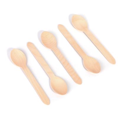 China Disposable Fashion Cutlery Disposable Ice Cream Individually Wrap Wooden Spoon for sale