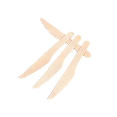 China Disposable Mini Pocket Wooden Handle Bread Cheese Butter Knife Set for sale